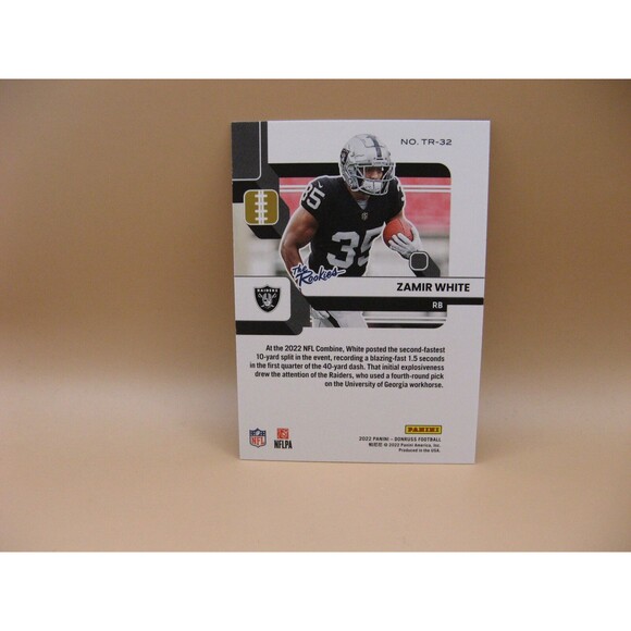2022 Panini Donruss Card #TR-32 The Rookies Zamir White Raiders - Picture 2 of 2